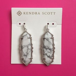 Kendra Scott Howlite ‘Francie’ Silver Earrings